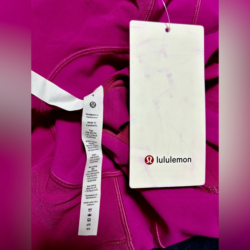 New Lululemon Court Crush Dress (Deep Magenta/Purple) - Picture 2 of 5